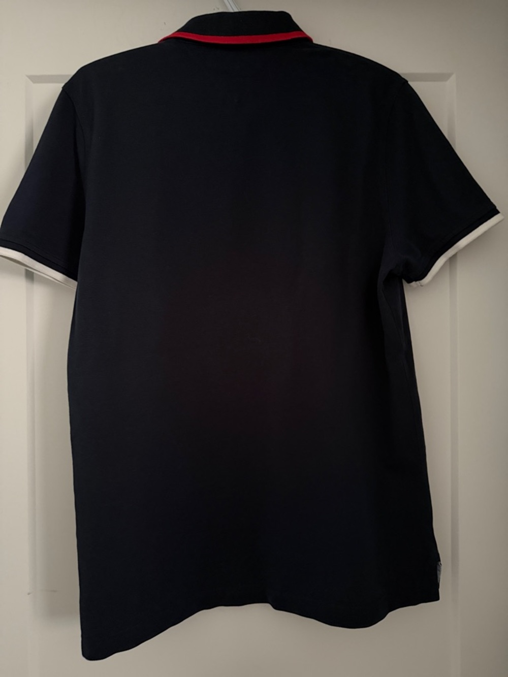 Tommy Hilfiger Navy Polo with Red Accent and White Logo - Picture 2 of 2